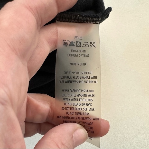 P.E Nation Overspin Tee Black Distressed Oversized T-Shirt XS - Picture 6 of 7